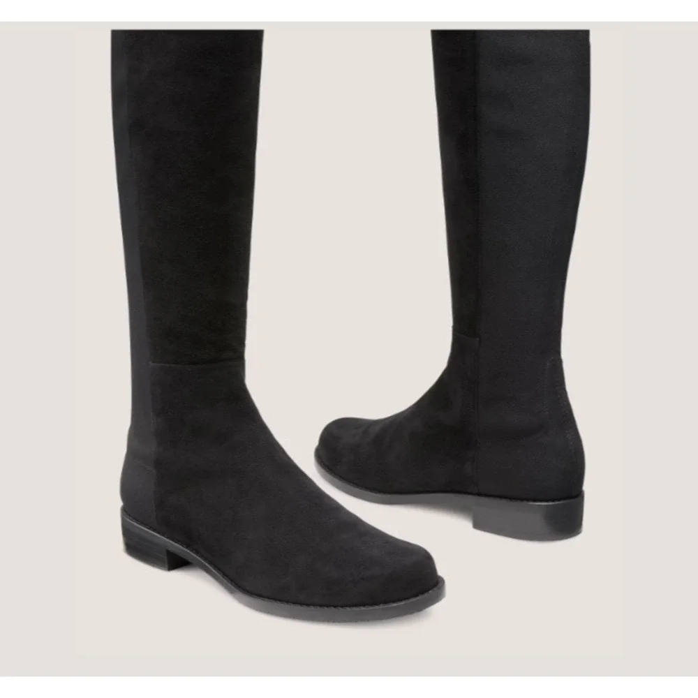 Stuart Weitzman 50/50 Over-the-Knee Boot Women's‎ Size 7 1/2 Black Suede